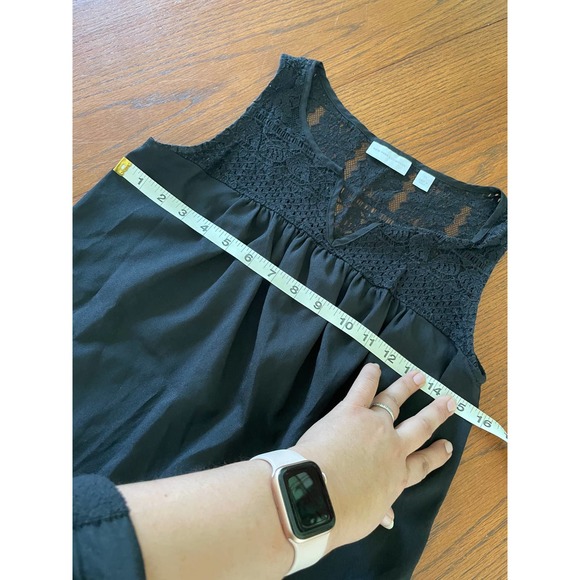 New York & Company Black Tank Top With Lace Size XS - Picture 5 of 5